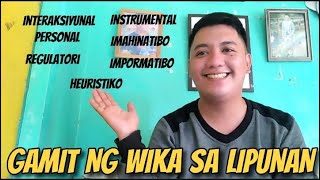 GAMIT NG WIKA sa LIPUNAN  SHS [upl. by Nnaarual]