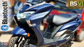 2021 Suzuki Burgman 125 Bluetooth BS6 Matt Blue  On Road Price  Mileage  Features  Specs [upl. by Rodina781]