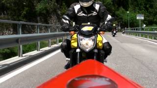 Yamaha FZ1 N vs Honda CB1000R Dolomity ItalyMP4 [upl. by Namzaj]