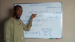 QUADRATIC EQUATIONS  Solution by Factorization [upl. by Nolie]