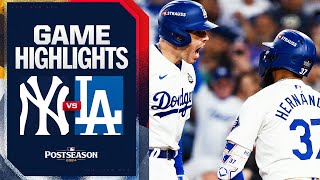 Yankees vs Dodgers World Series Game 2 Highlights 102624  MLB Highlights [upl. by Irrahs]