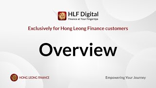 HLF Digital  Access Digital Financial Services 247 securely For Hong Leong Finance customers [upl. by Inavoj]