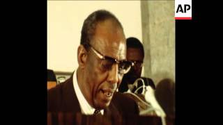 SYND 21 7 78 PRESIDENT BARRE OF SOMALIA SPEECH AGAINST RUSSIANS AT OAU CONFERENCE [upl. by Arries]