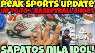 PEAK STORE UPDATE UP TO 70 OFF BASKETBALL SHOES DITO [upl. by Glennon854]