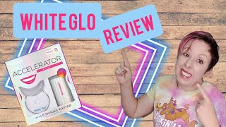 White Glo accelerator blue light review Teeth whitening review Aldi find [upl. by Thorndike]