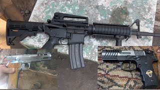 30 Bore 20 Shot Pistol and 9mm 14 Shot Pistol and M16 Rifle Gun test fire 🔥 Best video made by Pak [upl. by Nodyroc]