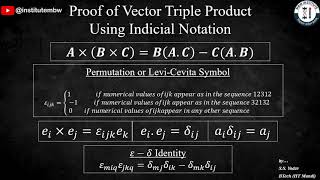 Proof of Vector Triple Product  Indicial Notation  Vector Algebra [upl. by Berey]