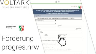 Speicherförderung progresnrw 2021  den Antrag stellen [upl. by Ydissahc]