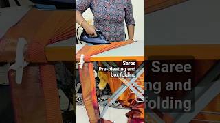 saree Prepleating and box folding  onlineoffline class 8428881111 [upl. by Noirb649]