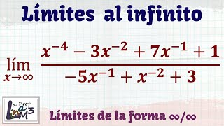 Limites al infinito con igual grado en el numerador y denominador  La Prof Lina M3 [upl. by Ketty]