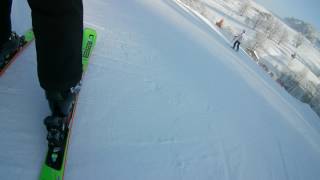 Elan RACE SLX 1617 view from ski poles [upl. by Astto624]