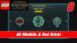 Lego Star Wars The Force Awakens  ALL MINIKITS  RED BRICK  Chapter 7  Commented [upl. by Bouldon]