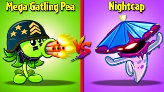 POKRA vs NIGHT CAP vs ULTOMATO vs MEGA GATLING PEA  Who Will Win  PvZ 2 Plant vs Plant [upl. by Rehtae]