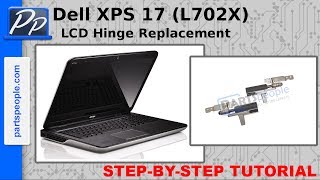 Dell XPS 17 L702X LCD Hinge Replacement Video Tutorial Teardown [upl. by Ariamoy]