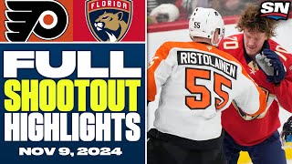 Philadelphia Flyers at Florida Panthers  FULL Shootout Highlights  November 9 2024 [upl. by Asenad]