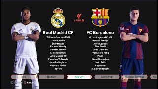 🔴 LIVE PES Gameplay Simulation  Real Madrid vs Barcelona II محاكاة اللعب II ريال مدريد ضد برشلونة [upl. by Ennaillij]