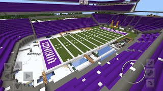 US Bank Stadium How To how to make football field in Minecraft [upl. by Volnak]