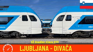 Cab Ride Ljubljana  Divača Slovenian Railways  train drivers view in 4K [upl. by Eemak]