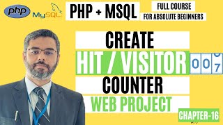 Create Visitor Counter using PHP Sessions  Count Page Visits using PHP Sessions  Chapter16 [upl. by Abra]