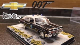 altaya 143 chevrolet nova police car james bond live and let die 007 diecast model car [upl. by Yance]