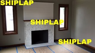 Shiplap on fireplace wall [upl. by Boulanger]