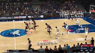 POR Trailblazers vs MIN Timberwolves  JBL S6 2K24 MyLeague Game206 [upl. by Ihskaneem]