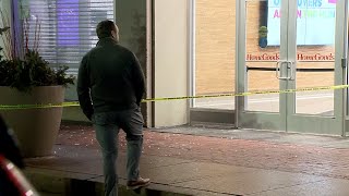 Glass panel above HomeGoods in Downtown Crossing falls onto sidewalk below [upl. by Ainitsirk]