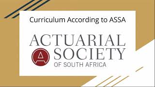 Actuarial Science Curriculum IFoA ASSA TUKS university entrance [upl. by Hanford]