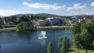 Finnsnes sentrum og Finnsnesvatnet en sommerdag [upl. by Hanna671]