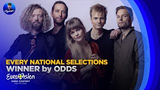 Eurovision 2024 Every National Final Winner by Odds [upl. by Guglielma]