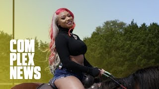 Megan Thee Stallion Rides a Stallion at SXSW [upl. by Nylasor]