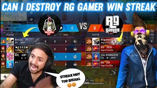 Can I Destroy Angry V Badge Youtuber 😡 RG GAMER And His Win Streak 🔥🥵 [upl. by Jacinda]