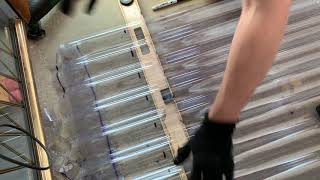 How to cut corrugated PVCu roofing sheets [upl. by Adidnac549]