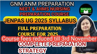 JENPAS UG PREPARATION 2025GNM ANM 2025NEET amp AIIMS NURSING 2025 PREPARATION COURSEJENPAS 2025 [upl. by Faubion]