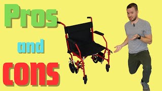 Lightweight wheelchair transport chair  Pros and cons [upl. by Alatea]