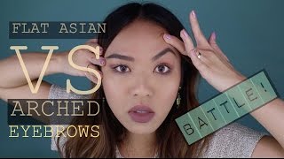 Flat Asian Eyebrows VS The Arched Eyebrows BATTLE   Love P Beauty [upl. by Cheria]