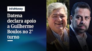 Datena declara apoio a Guilherme Boulos no 2° turno quotcontra a infiltração do crime organizadoquot [upl. by Lemrahs]