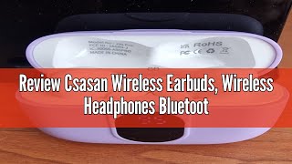 Review Csasan Wireless Earbuds Wireless Headphones Bluetooth 53 Headphones In Ear with 4 ENC Noise [upl. by Ayrotal768]