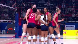 US Womens National Team Week 1 VNL Match Highlights  USA Volleyball [upl. by Delanos]