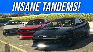 GTA 5 INSANE Drift Meet  CLEAN Tandems Jump Drifts Touge Runs and MORE [upl. by Milburr370]