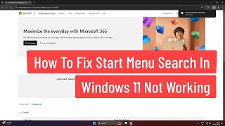 How to Fix Start Menu Search In Windows 11 Not Working [upl. by Bruell]