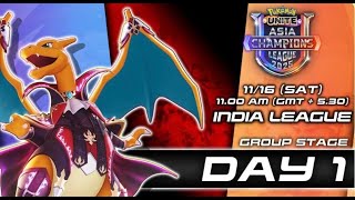 HINDI  Pokémon UNITE Asia Champions League 2025 India League Day 1 [upl. by Needan109]