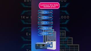 Luminous 1kw solar system for home price in india [upl. by Lamoureux]