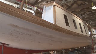 Erie Canal Boat Project Nears Final Stages [upl. by Yllut]