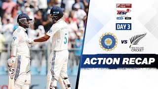 IND vs new zealand cricket match highlights day 3rd back to back wicket [upl. by Sprage286]