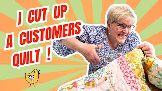 Quilty Makeover  Changing a Customers Quilt [upl. by Adyht]