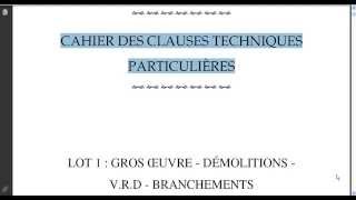 CAHIER DES CLAUSES TECHNIQUES particulière pdf [upl. by Anialahs973]