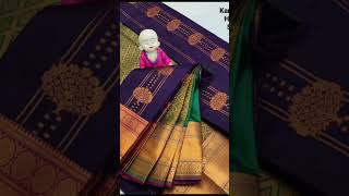 Kanchipuram handloom soft silk saree silkclothing onlineshopping [upl. by Enitsirk]