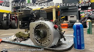 Can I get this Seized Honda GX200 Running Again [upl. by Aglo]