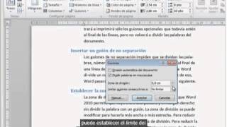 Dividir Palabras con guiones Word 2010 [upl. by Acinor]